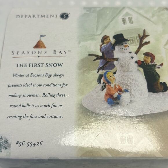Dept 56 Seasons Bay The First Snow Figurine Vintage 1999 - Picture 3 of 7